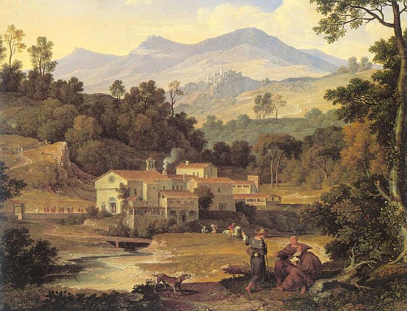 Joseph Anton Koch The Monastery of St.Francis in Sabine Hills, Rome oil painting picture